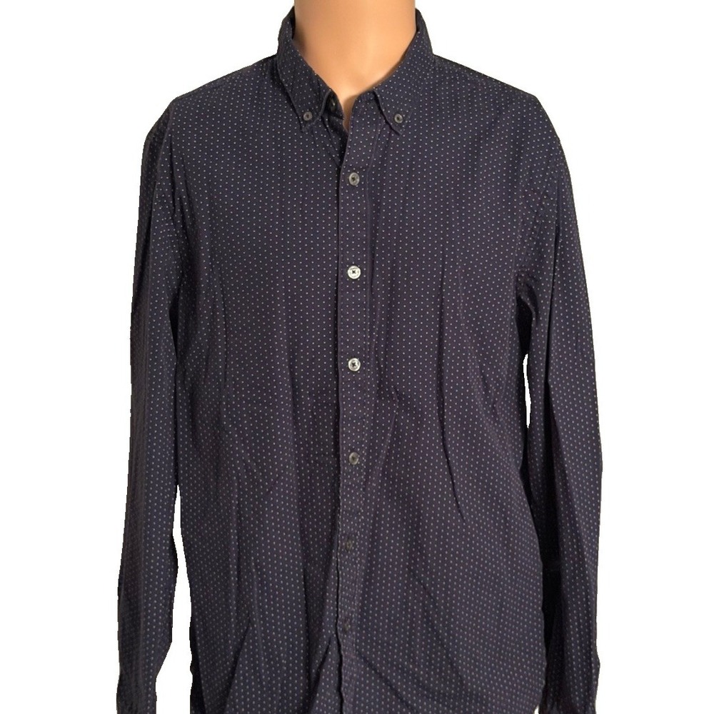 Denim Flower Men's Medium Blue Long Sleeve Shirt Button Down Ricky Singh